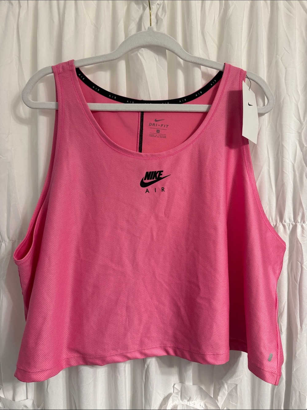 Nike Pink Dri-FIT Cropped Muscle Tank
